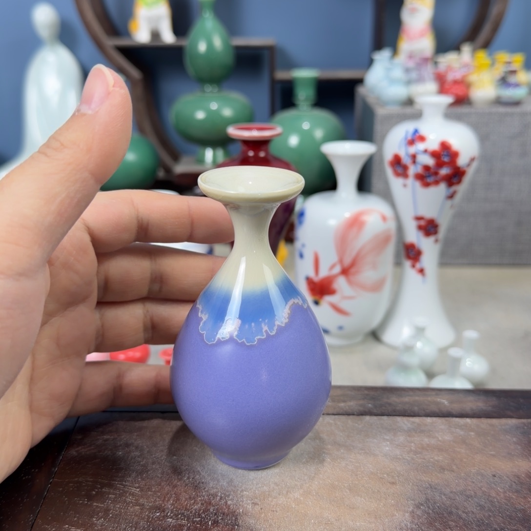 陶瓷手工小花器摆件