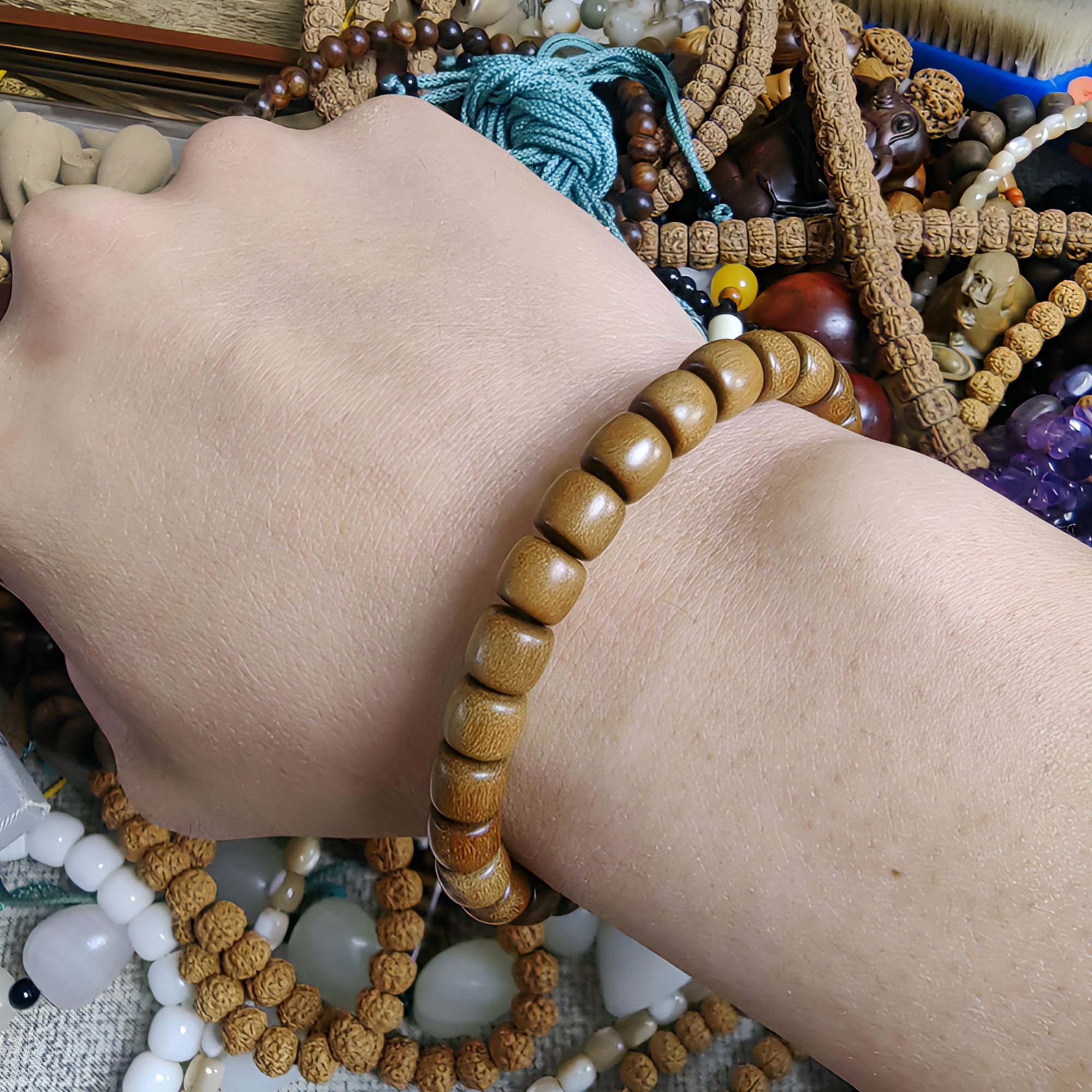 A101  7×8老山檀单圈桶珠