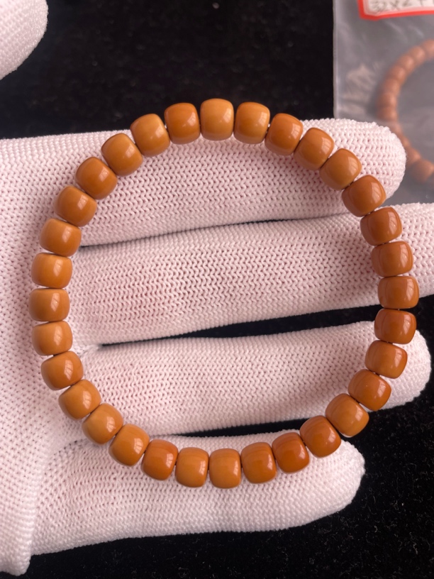 橄榄核清水核尖 6.5mm34颗 极限弧 ss级无白 手串