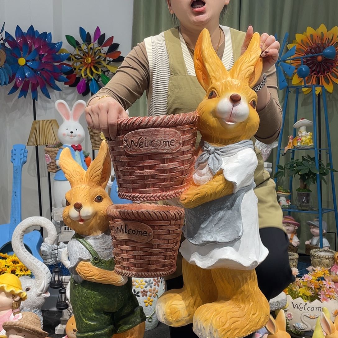 茶宠大号抱盆彼得兔银色