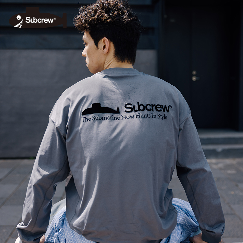 SubcrewCOOLMAX吸湿排汗速干T恤圆领印花秋季运动户外透气长袖男