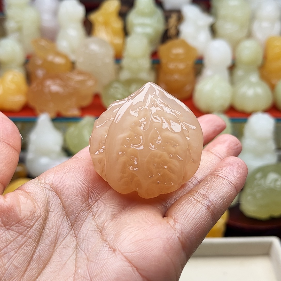 可***a石材胡桃手把摆件