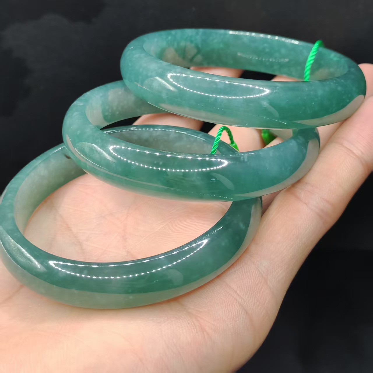 【龙龙严选】翡翠宽条手镯C4【多样性发其一】圈口53-60mm