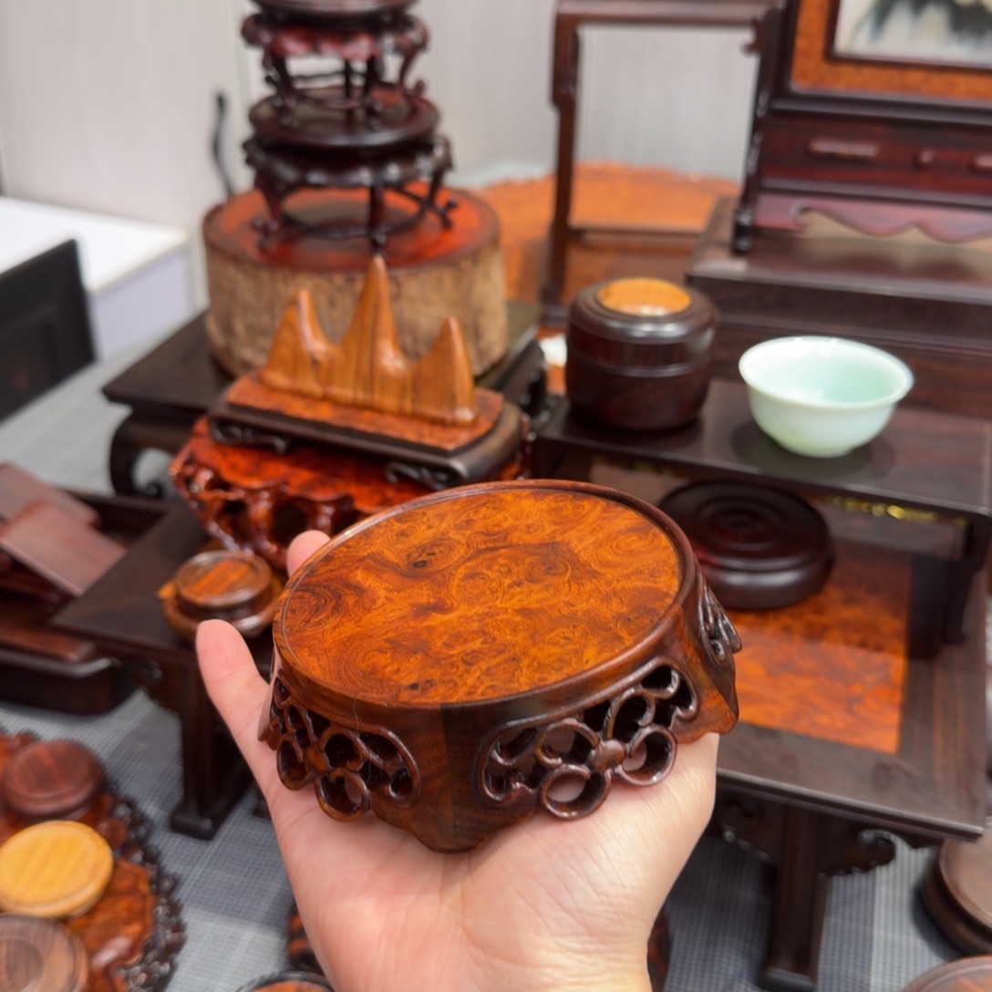 木大红酸枝交趾黄檀底座