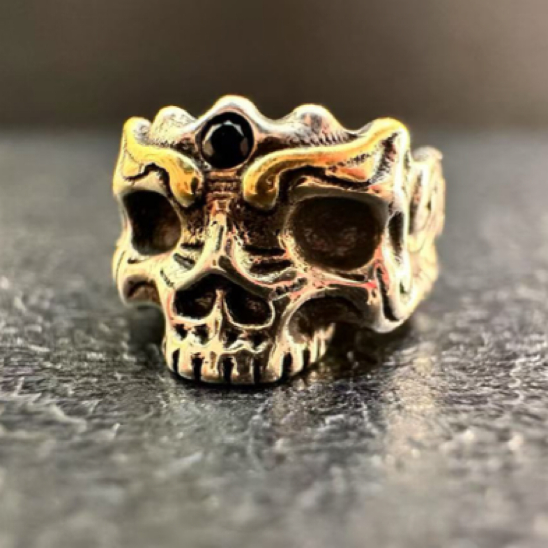 925银银制品 花半壳金色眉毛银版配饰一个