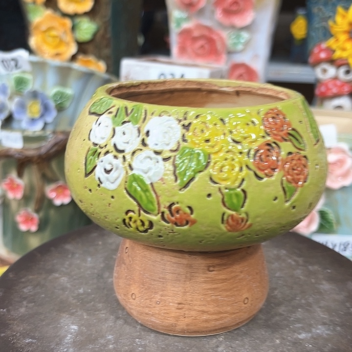 紫砂花盆粗陶材质多肉花盆