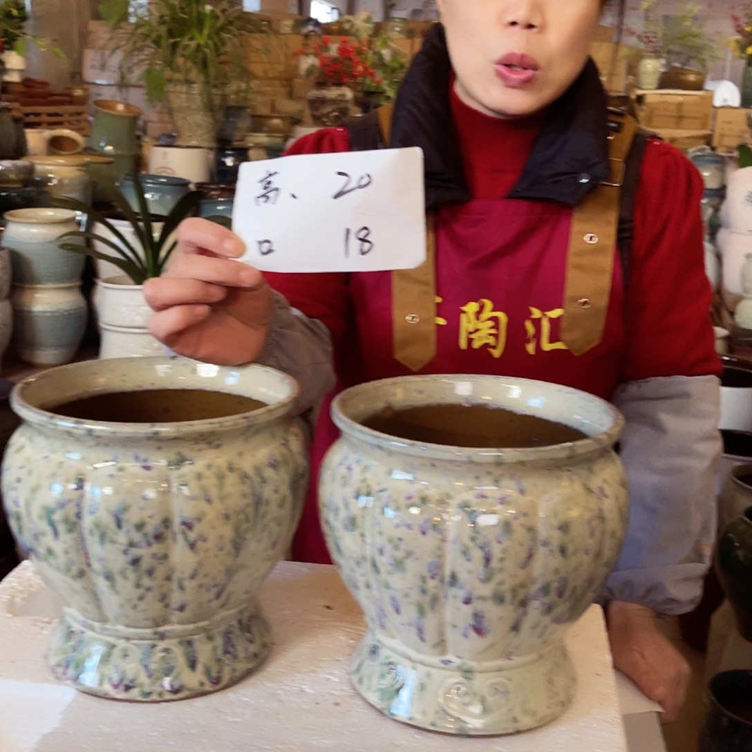 紫砂花盆高度20口径18