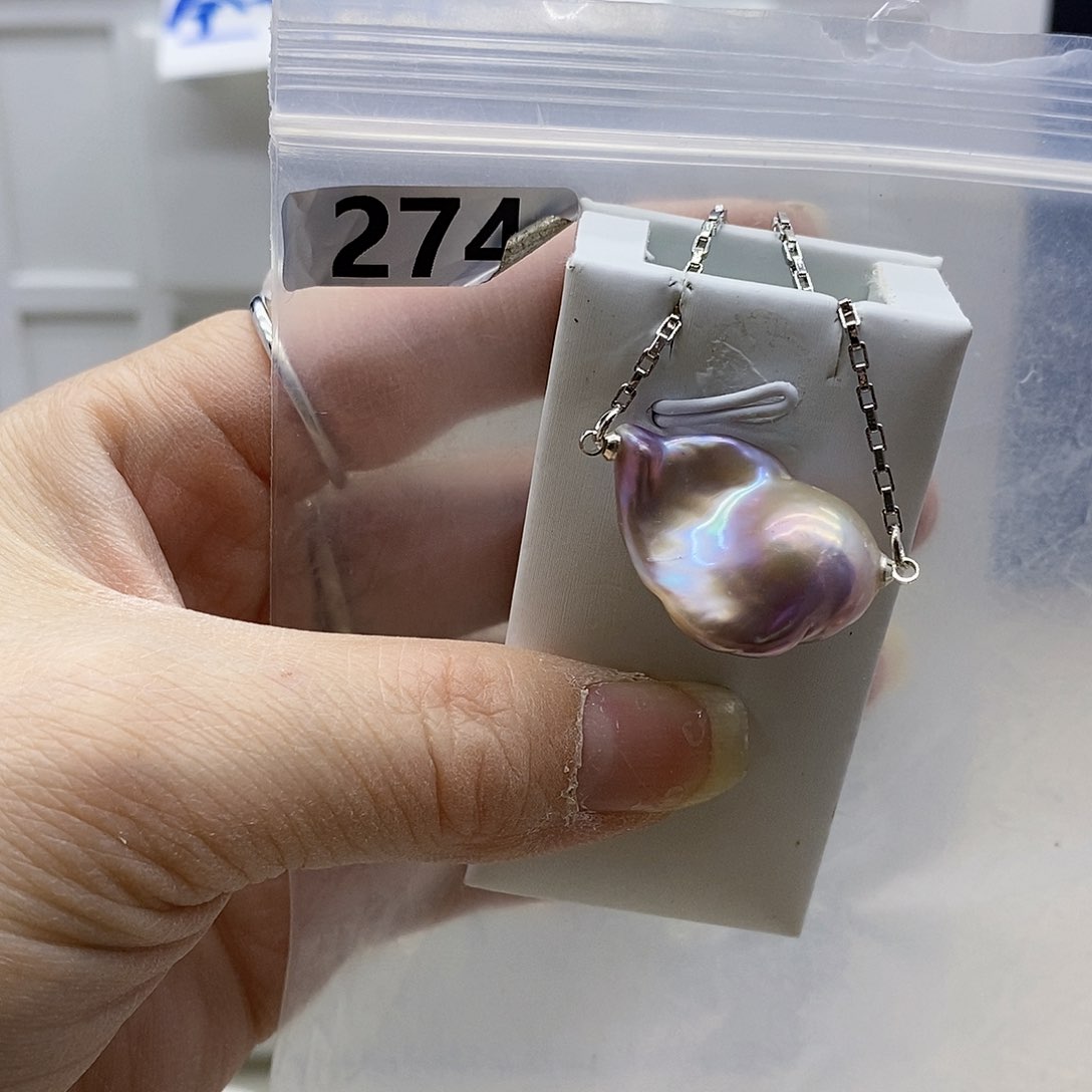 颈饰合金淡水珍珠