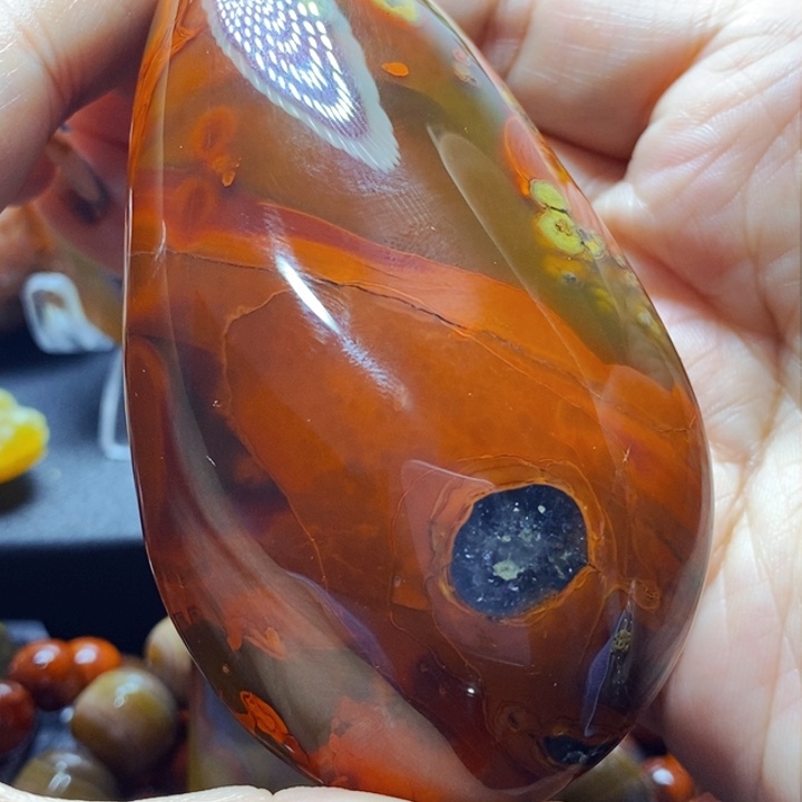 玛瑙/玉髓吊坠(不含链)未镶嵌石*