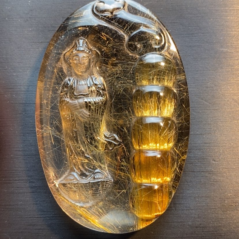 【闪购商品】发晶颈饰未镶嵌天然发晶观音吊坠