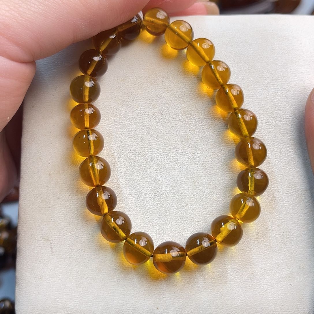 琥珀吊坠(不含链)未镶嵌缅甸琥珀金珀手串9m