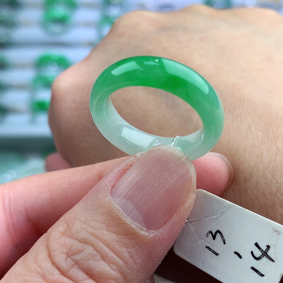 未镶嵌戒指翡翠13-14号