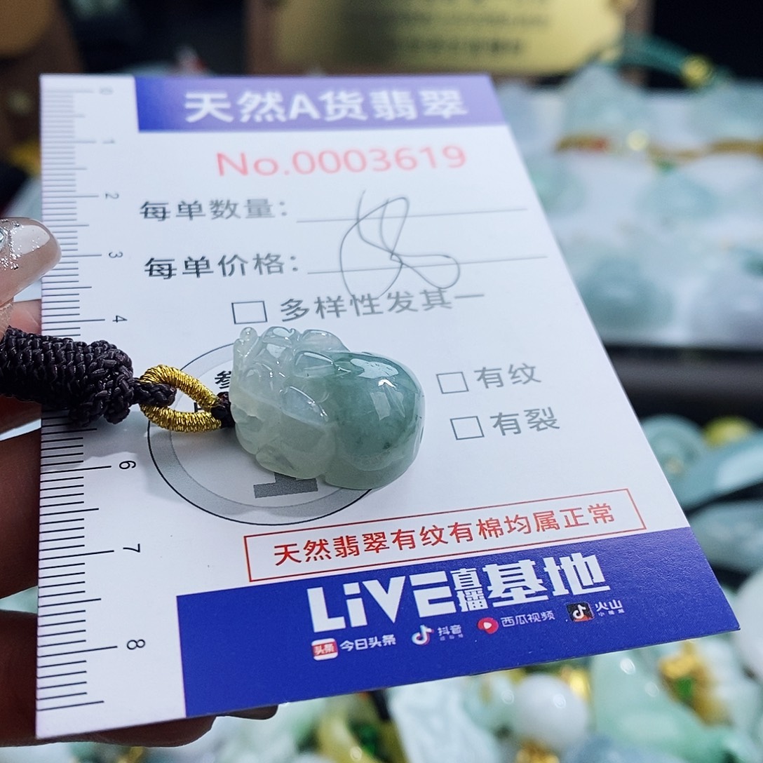 翡翠未镶嵌颈饰3619