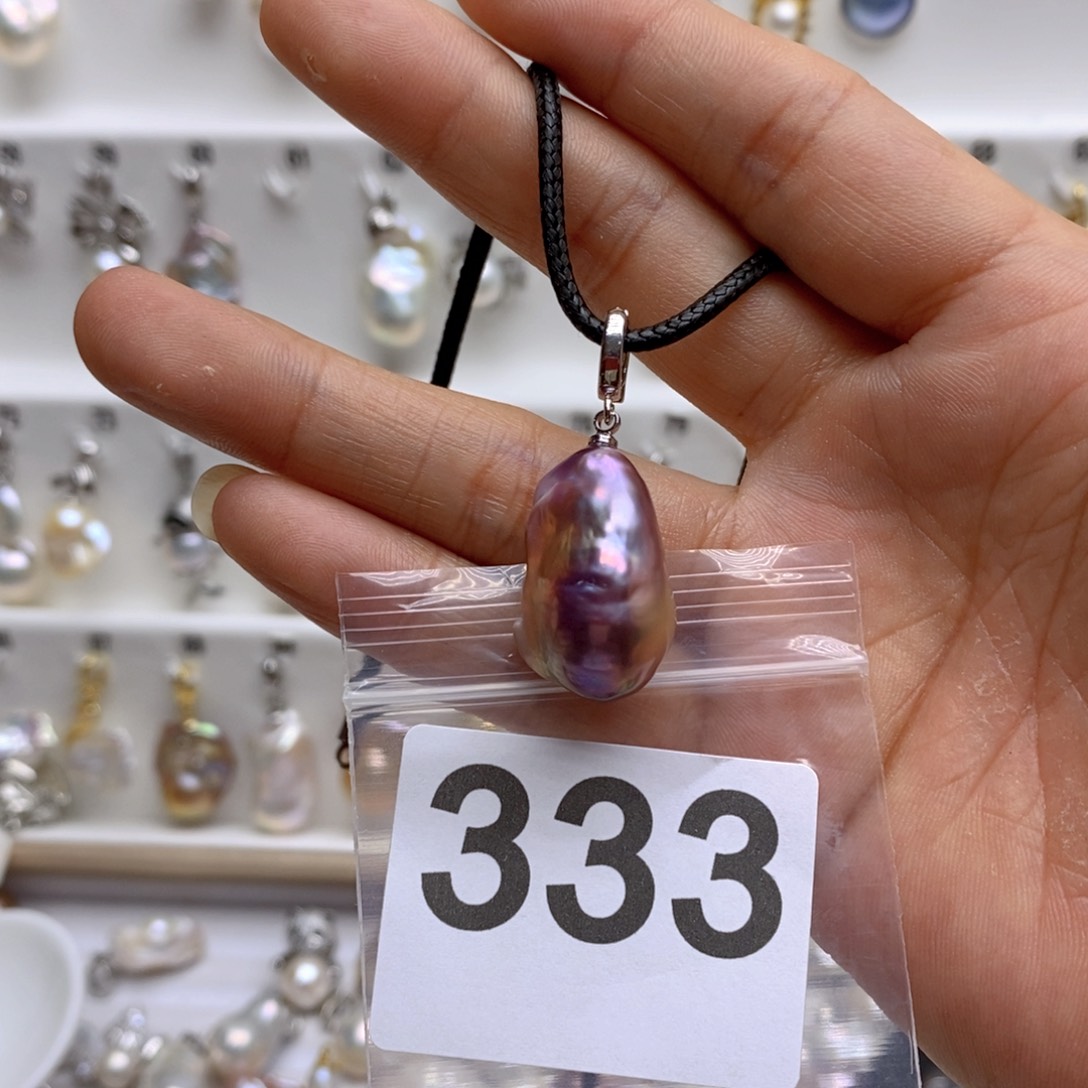 淡水珍珠颈饰银S925镶嵌333