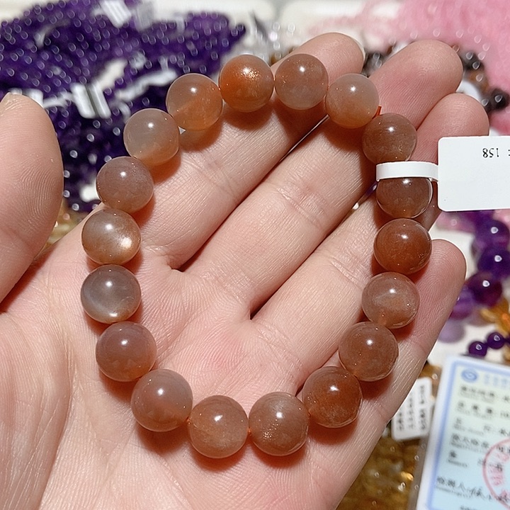 水晶手链未镶嵌太阳石11mm