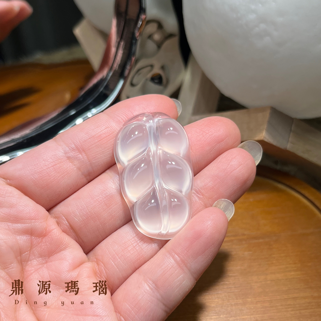 「一叶暴富」天然玛瑙吊坠叶子吊坠大叶有成