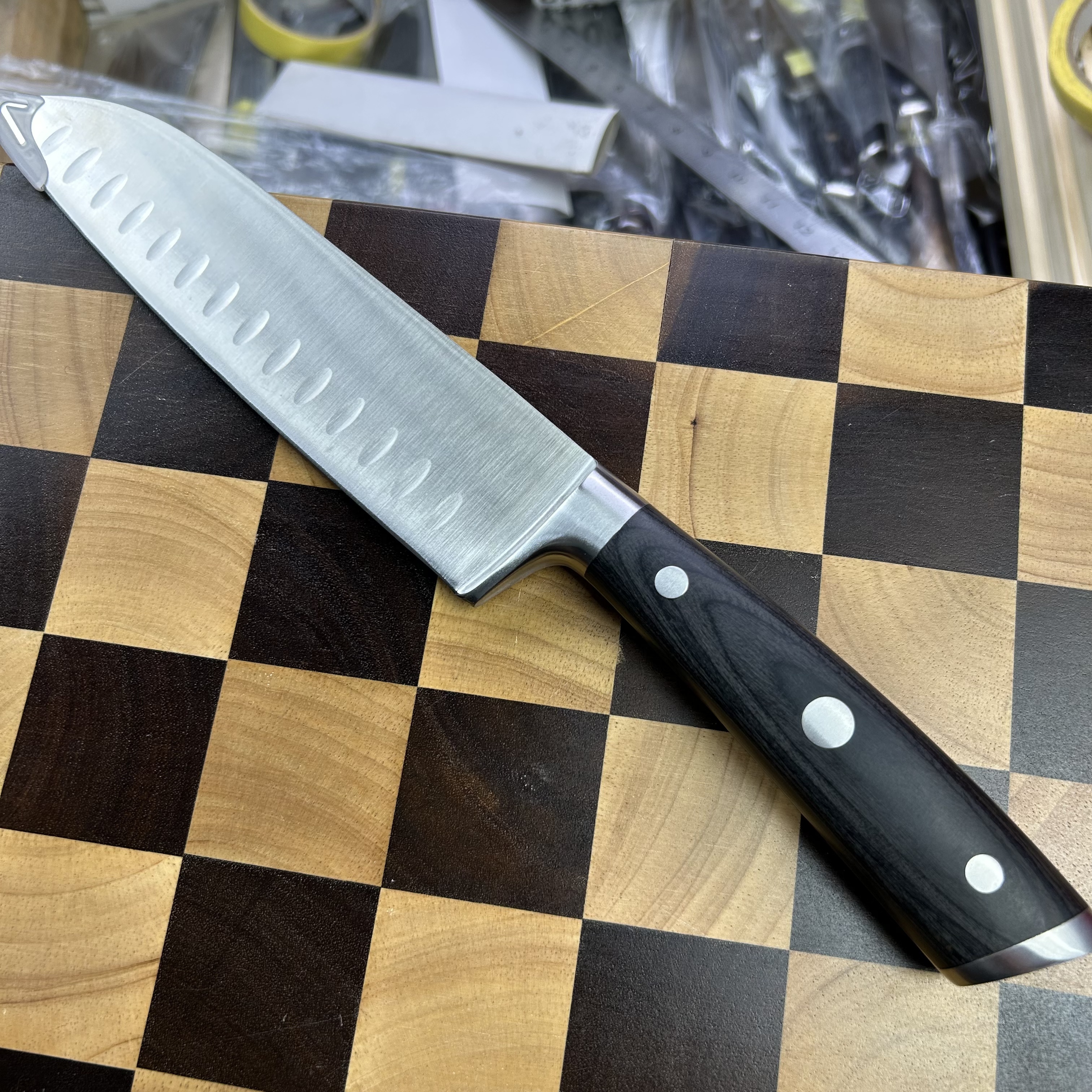 【根据主播指引拍】拾野作家用黑色手柄商用水果三德刀（专属）