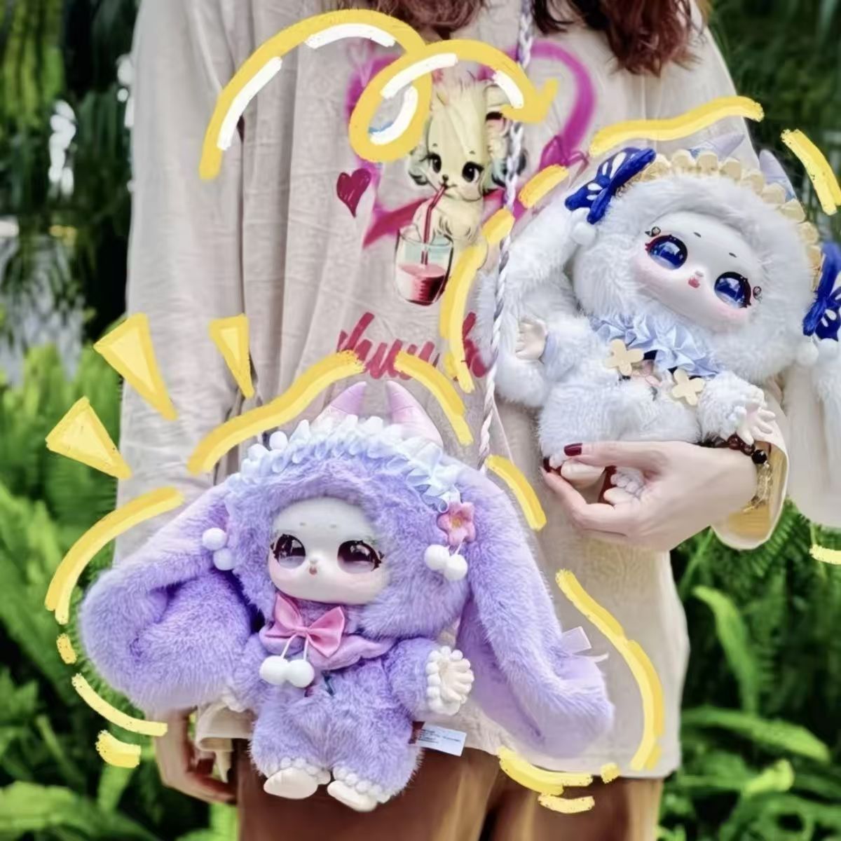 【代拆】莎玛莉迷雾花园大体毛绒潮玩盲盒摆件