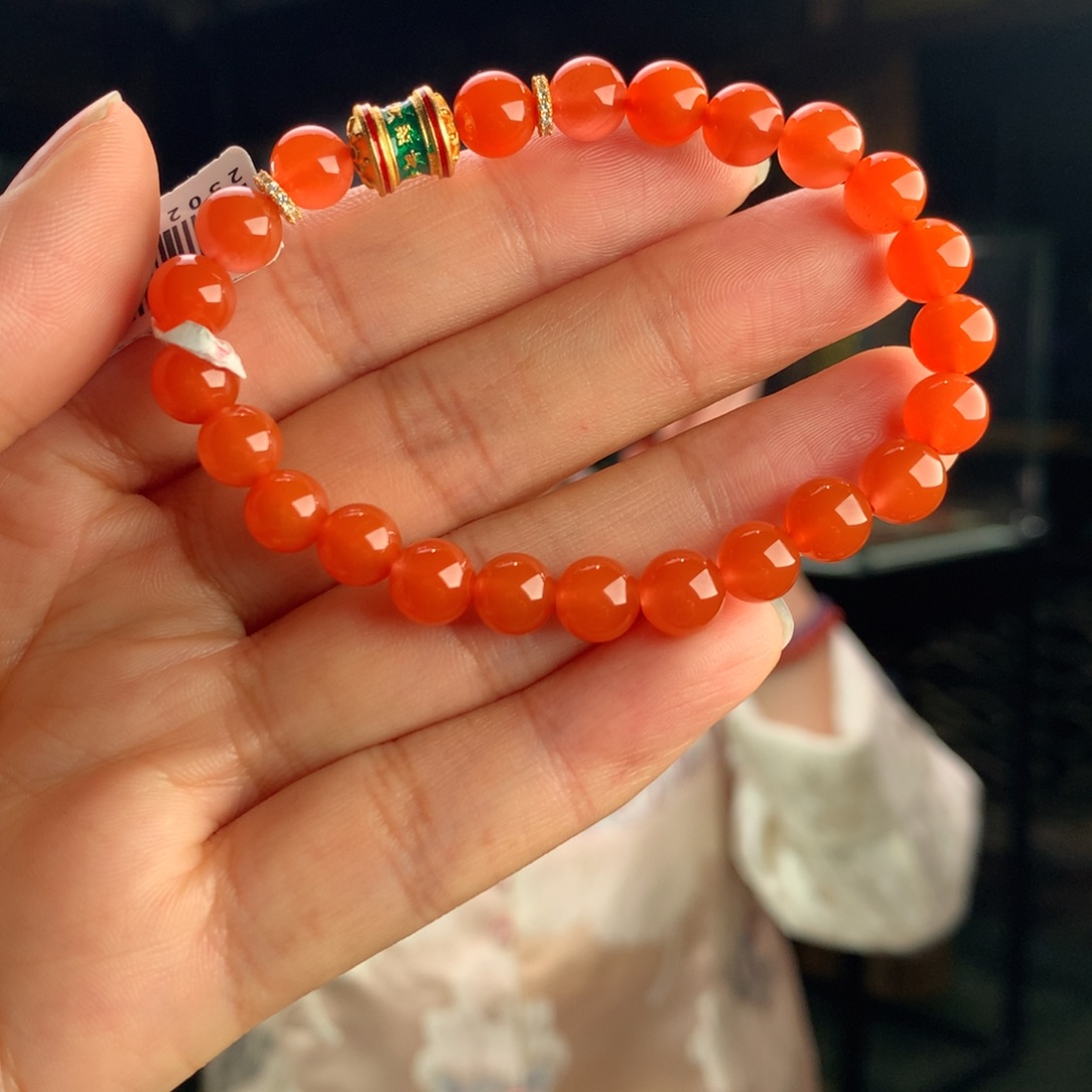 南红玛瑙未镶嵌南红玛瑙樱桃红卡6