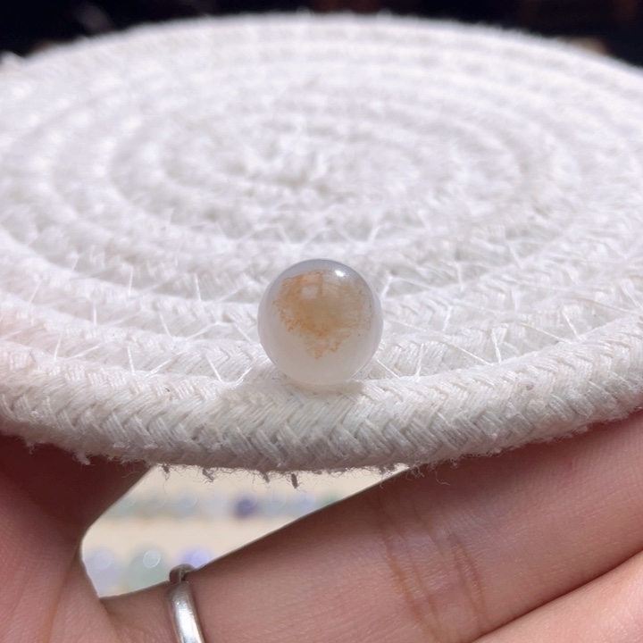 散珠翡翠特色洒金圆珠卡11.3mm