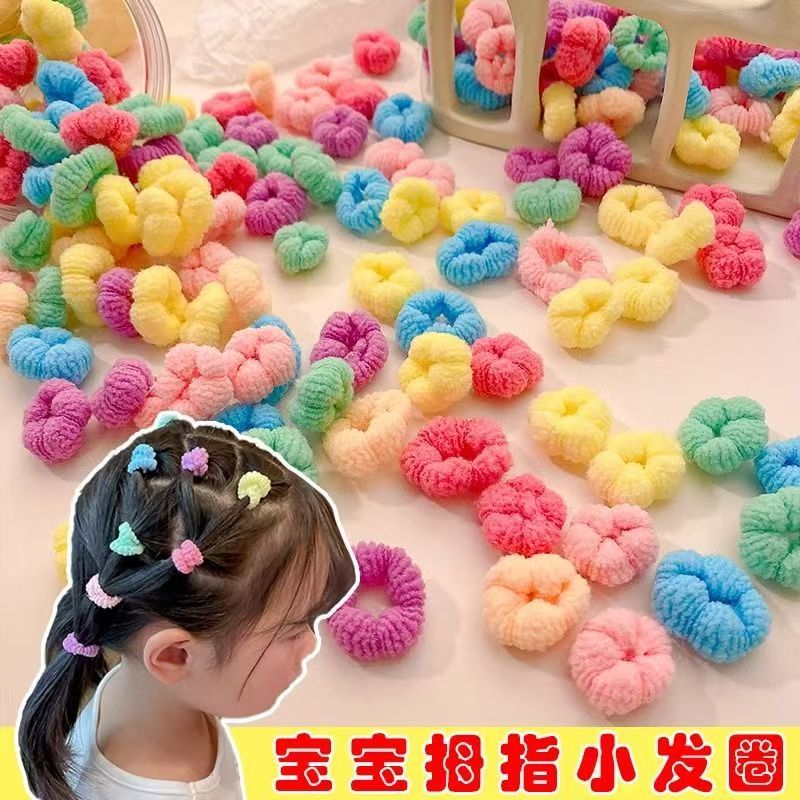 儿童2025新款螺纹发圈高弹力防滑橡皮筋小女孩扎头发皮筋头绳发饰