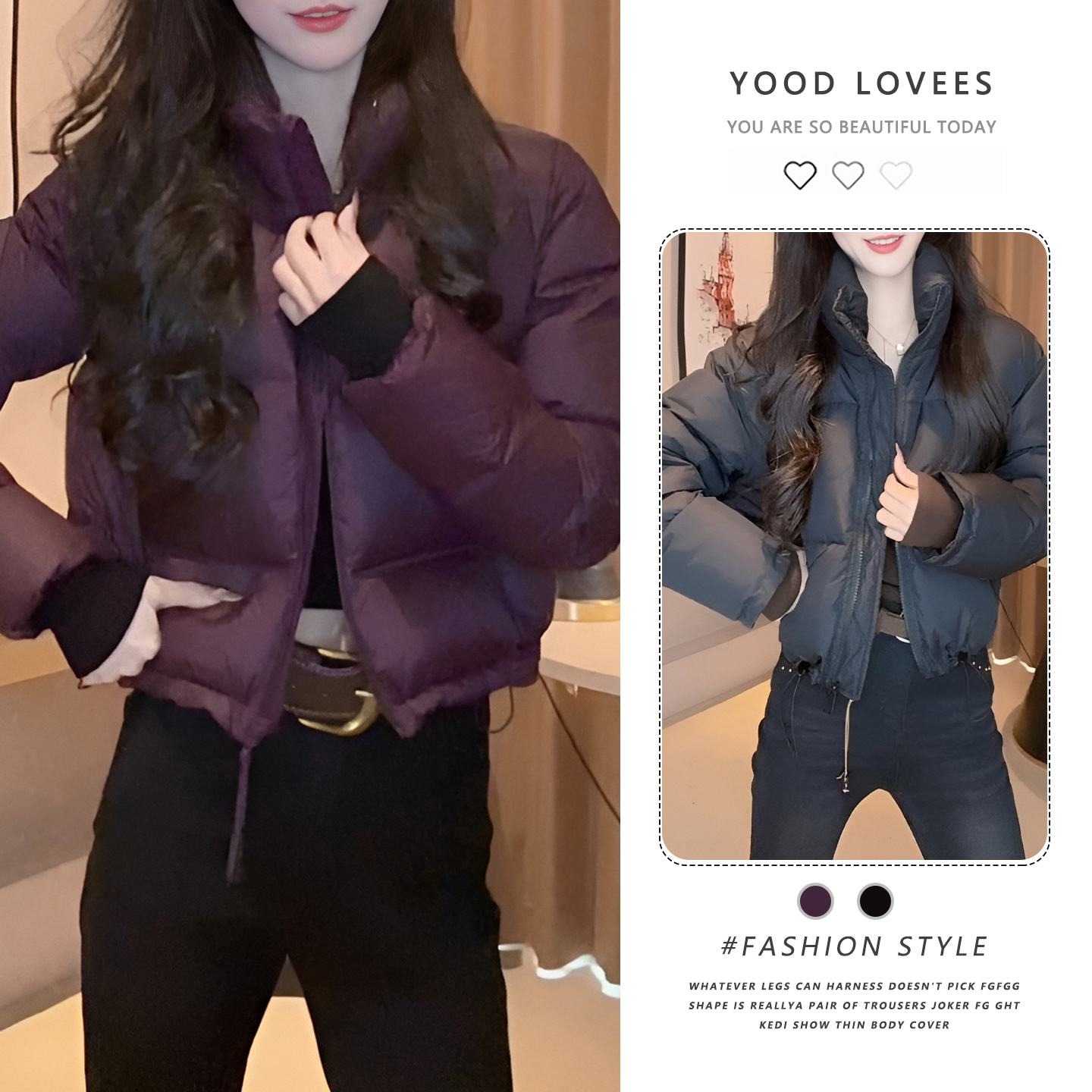 时尚高级感棉服立领外套女2025冬季新款设计感时尚百搭短款上衣