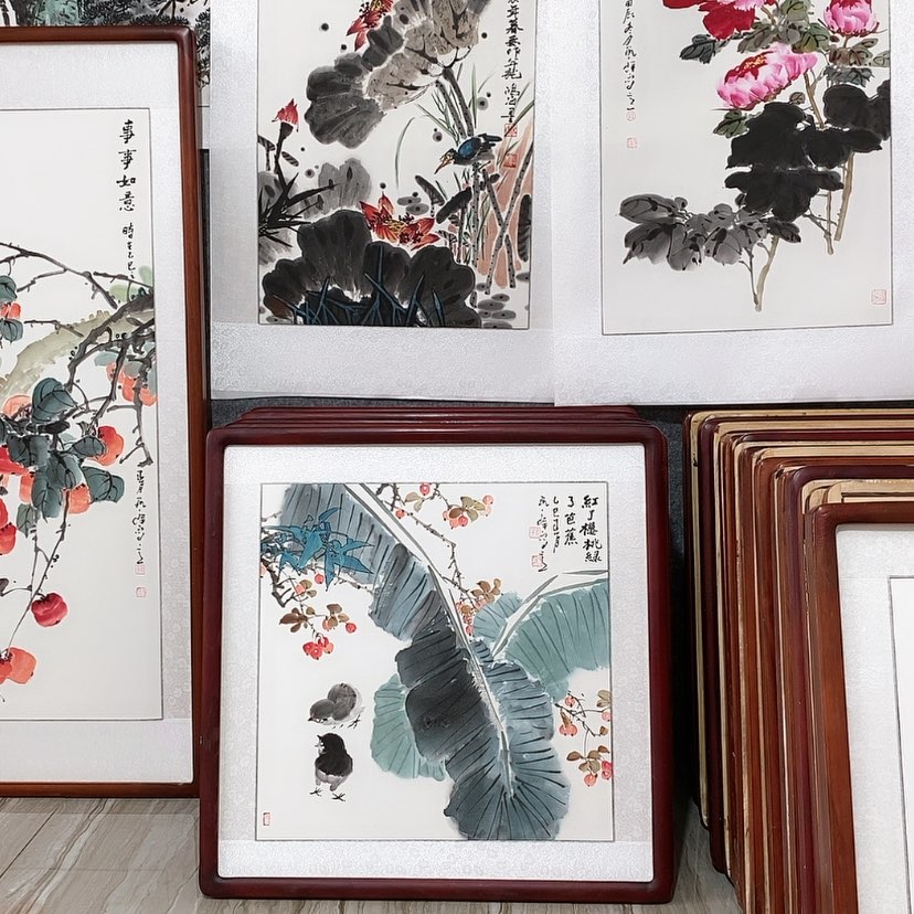 【闪购商品】国画书画作品带框63×63厘米