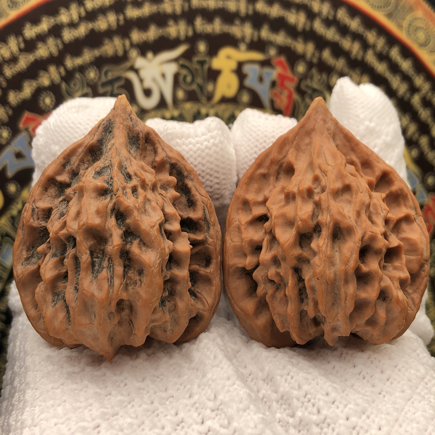 秦岭三剑客之原树秦公子文玩核桃手把件有黄尖