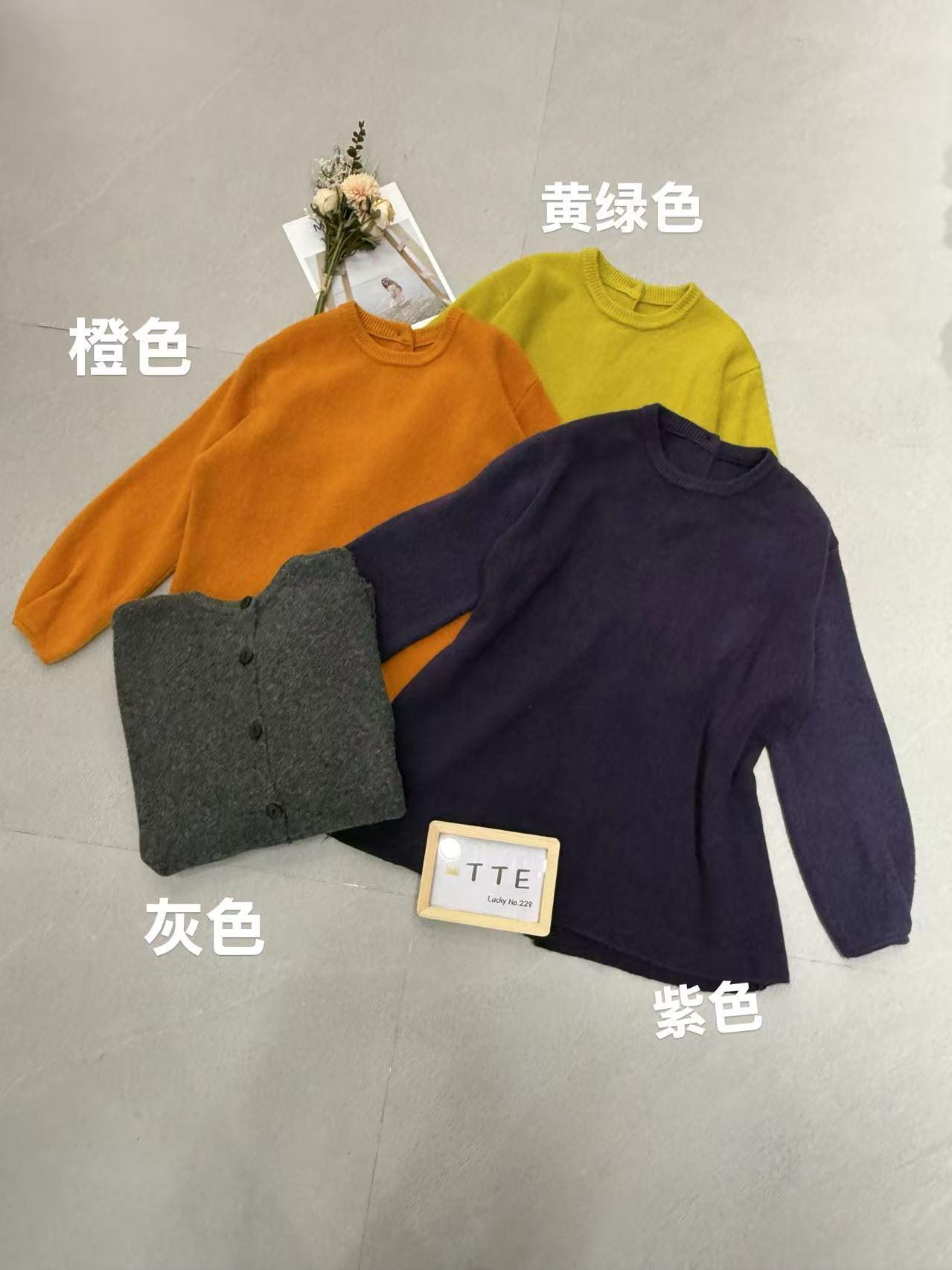 【TTE严选】2025秋装后一排钮中款毛衣（1028-22）