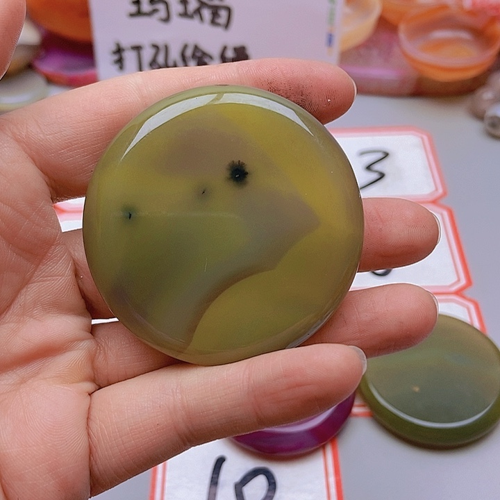 【闪购商品】玛瑙/玉髓珠宝半成品未镶嵌l****）