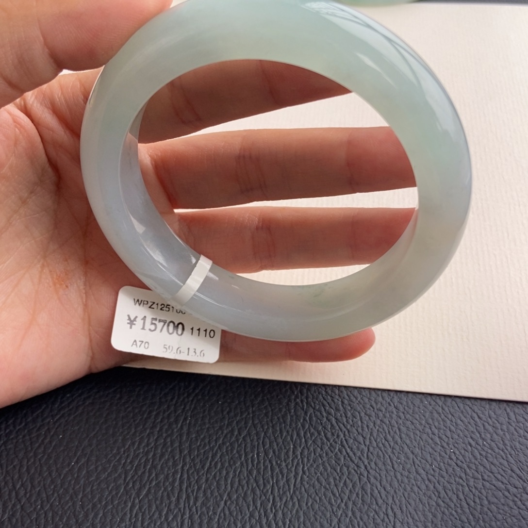 翡翠未镶嵌手镯59.6正圈