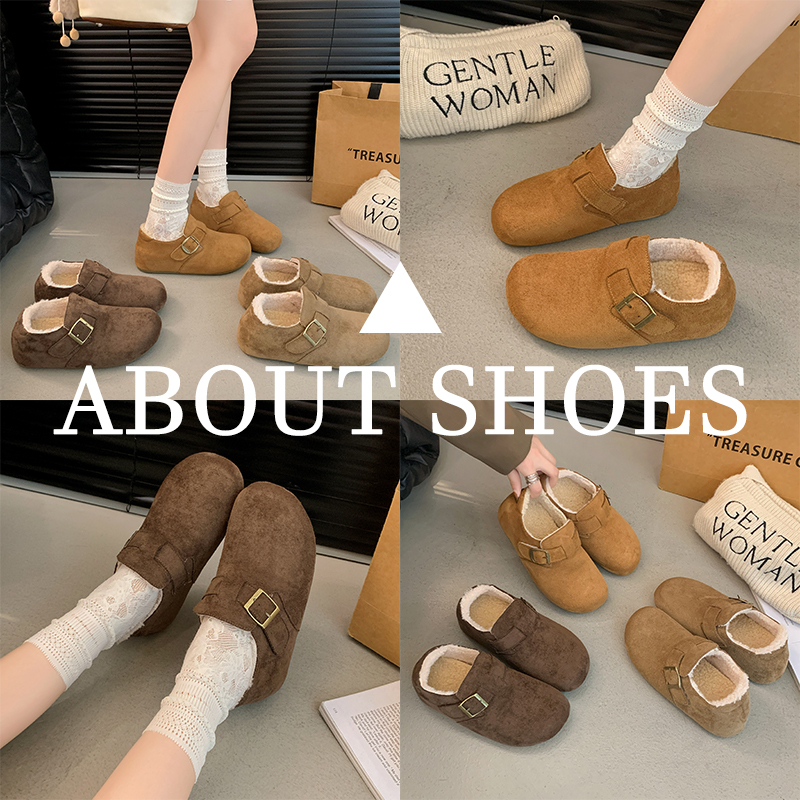 棉鞋3厘米勃肯鞋休闲风平底时尚休闲鞋雪地靴5cm