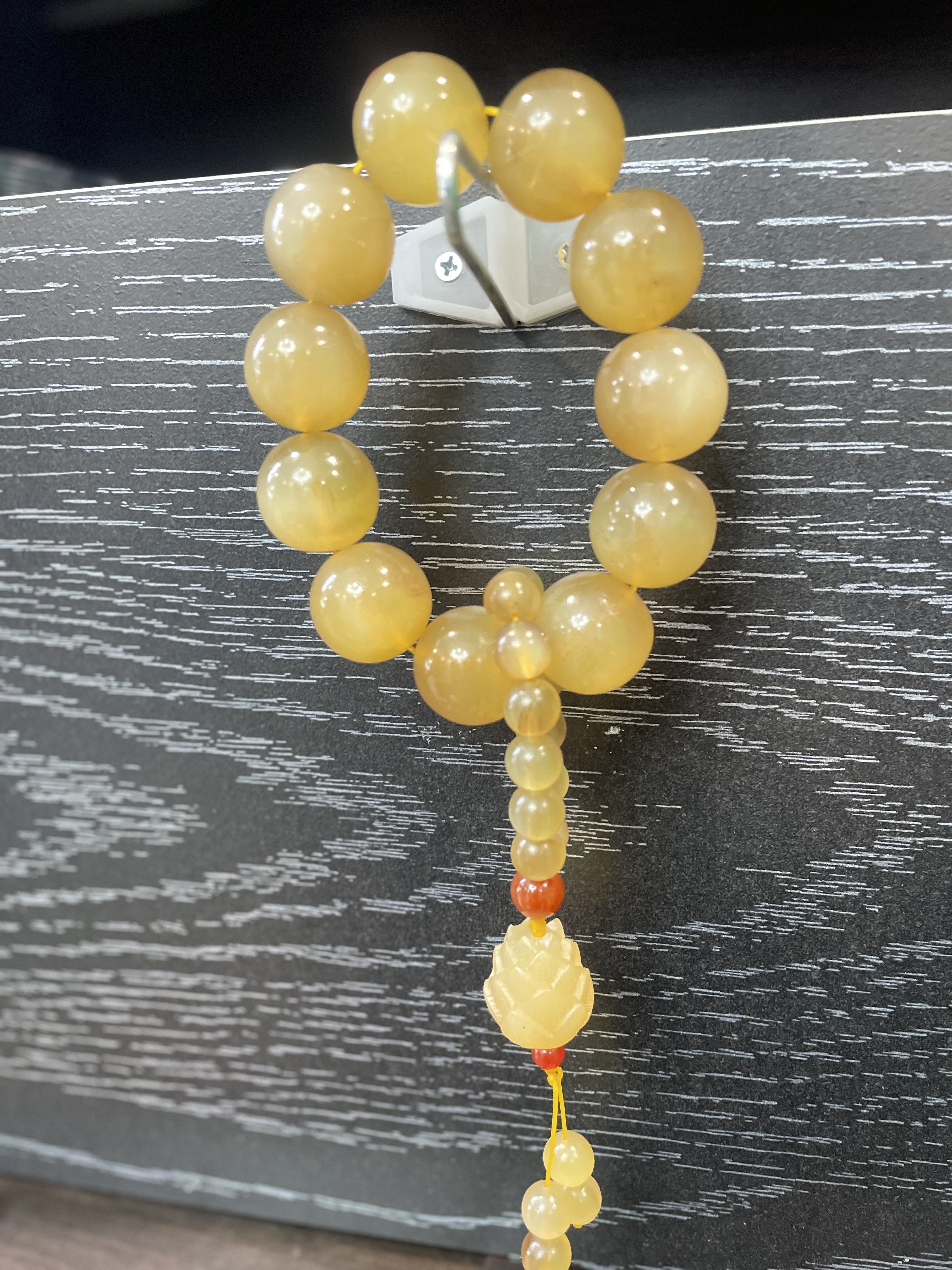  原创设计羊角手链手串文玩手串手持百搭莲花款