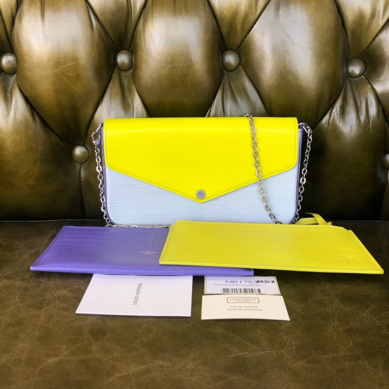 95新 LV 安洁利知之 LV水波纹三合一链条单肩包 412088H