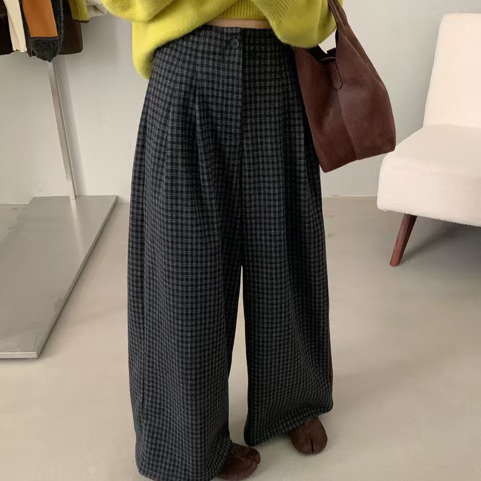 2025年新款男女款长款爆品格子裤005