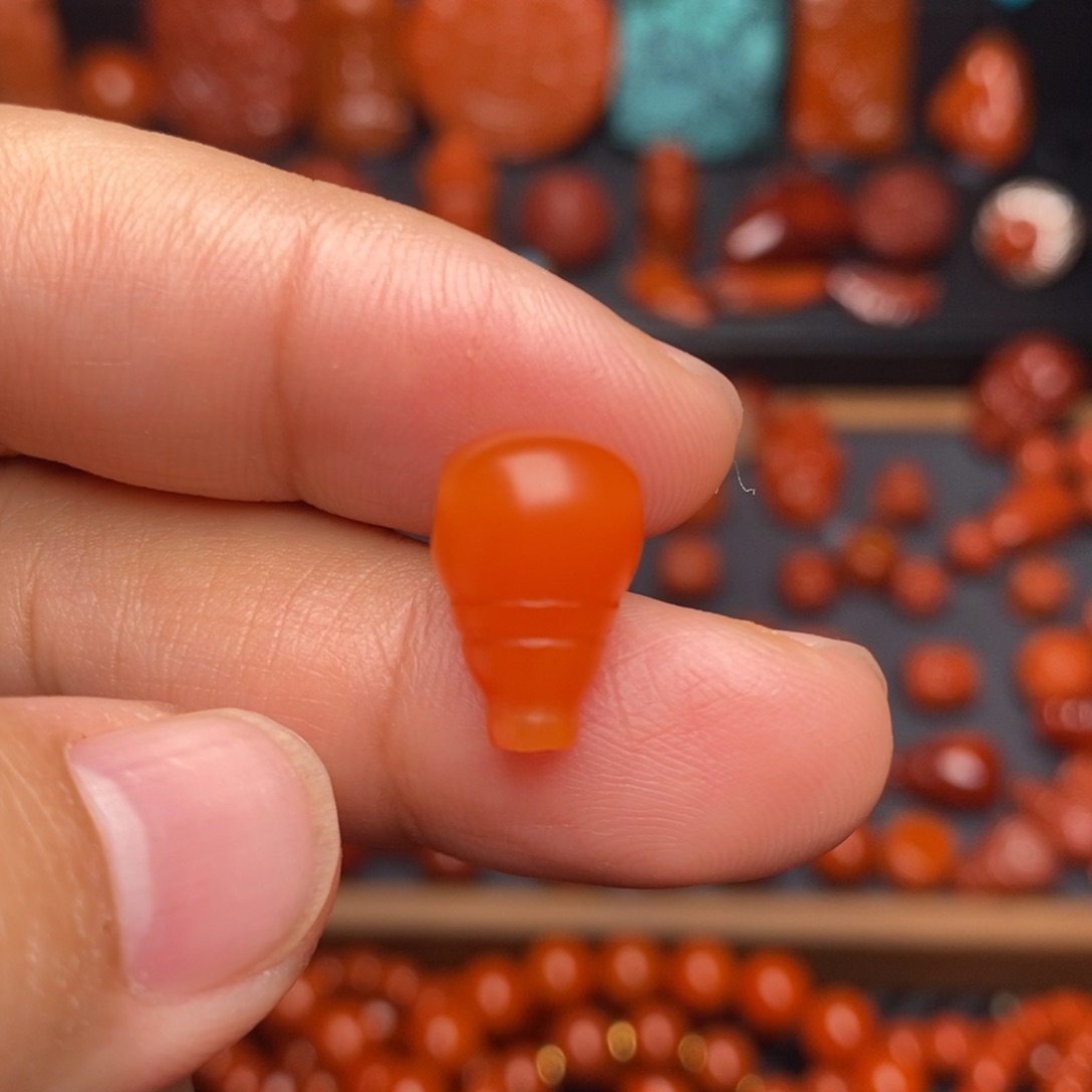 南红玛瑙配饰未镶嵌三通卡9+