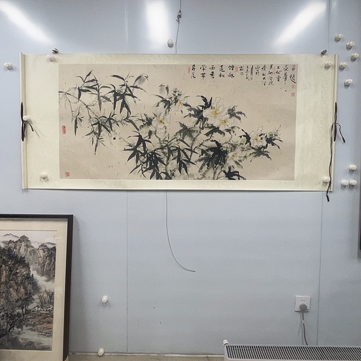 江***心书法朱老师，作品看花带雨