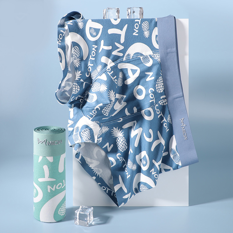 M1300【三条装】冰丝印花男士内裤