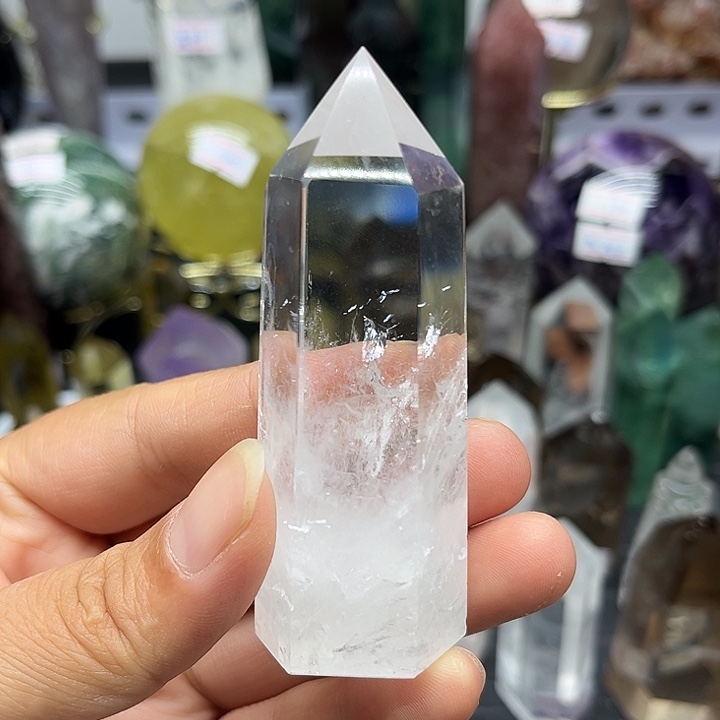 未镶嵌珠宝半成品水晶83克白水晶柱