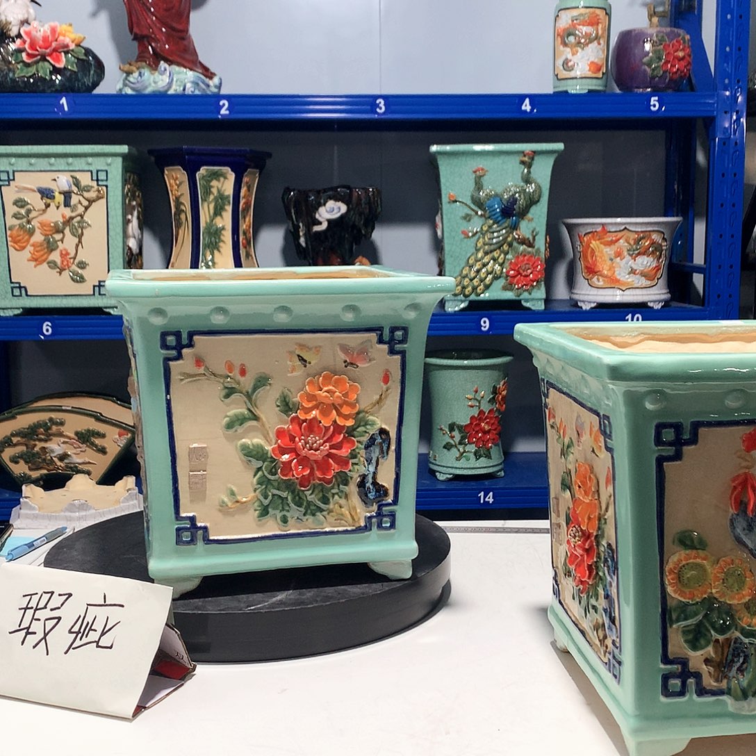 用***5高温粗陶石湾花盆