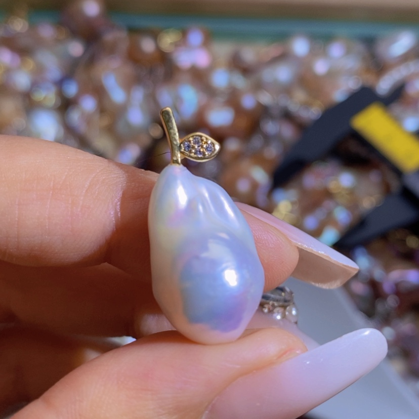 【闪购商品】淡水珍珠天然珍珠（微瑕）合金