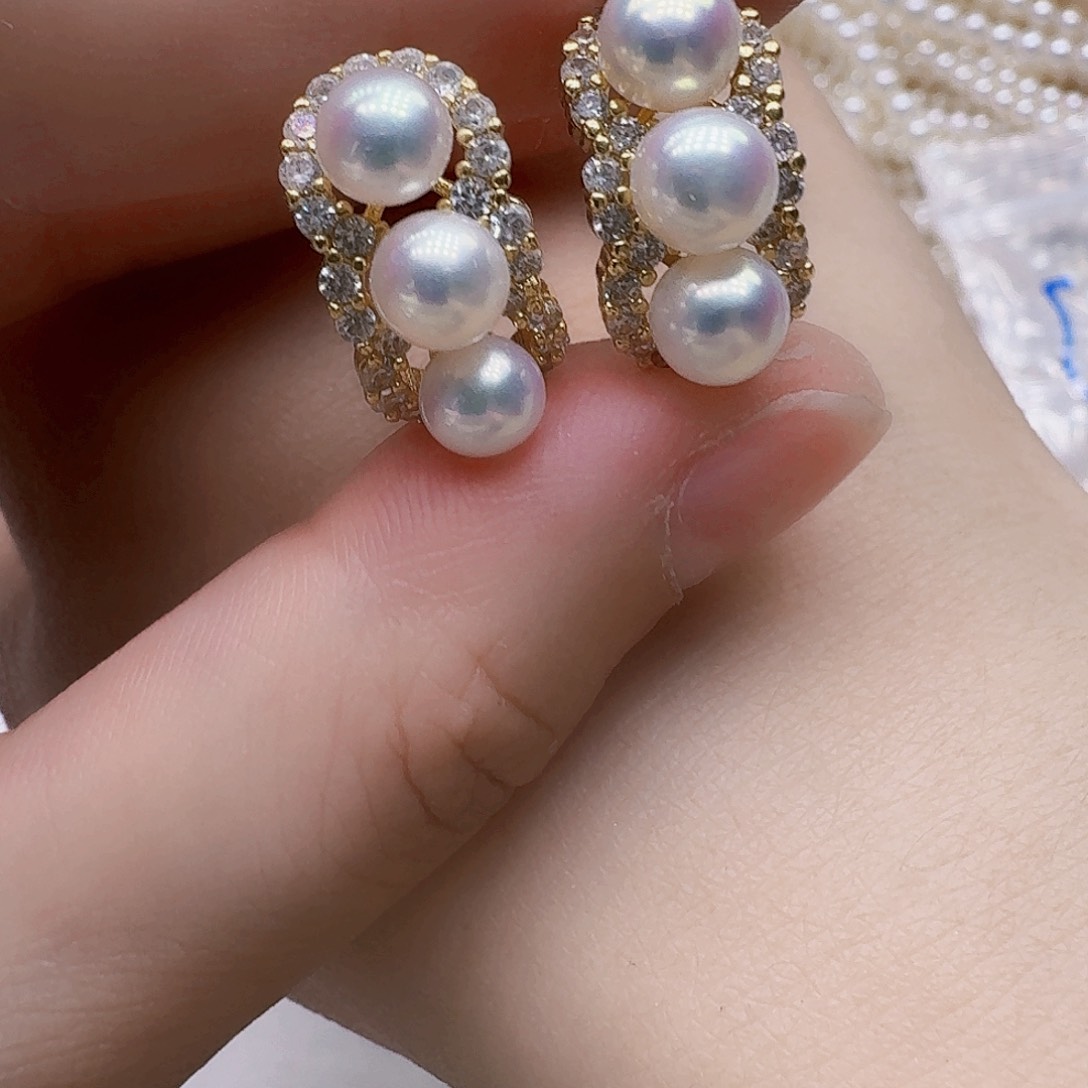 未镶嵌淡水珍珠耳饰