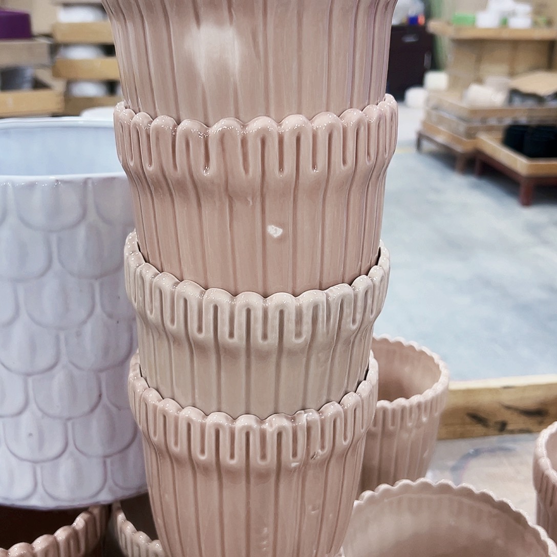 有孔外贸尾单陶瓷花盆凑单10米包邮瑕疵瑕疵