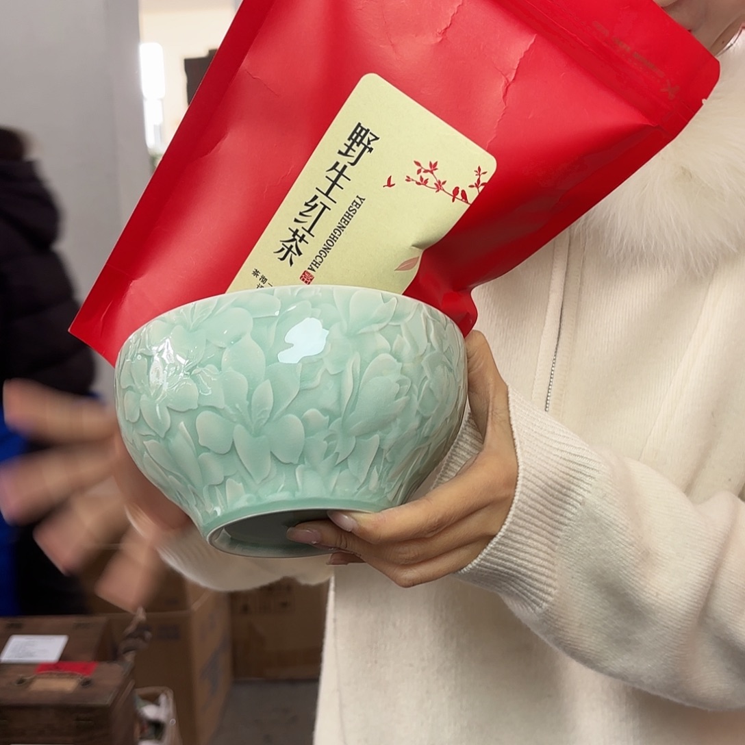 龙泉云间青瓷小米茶器