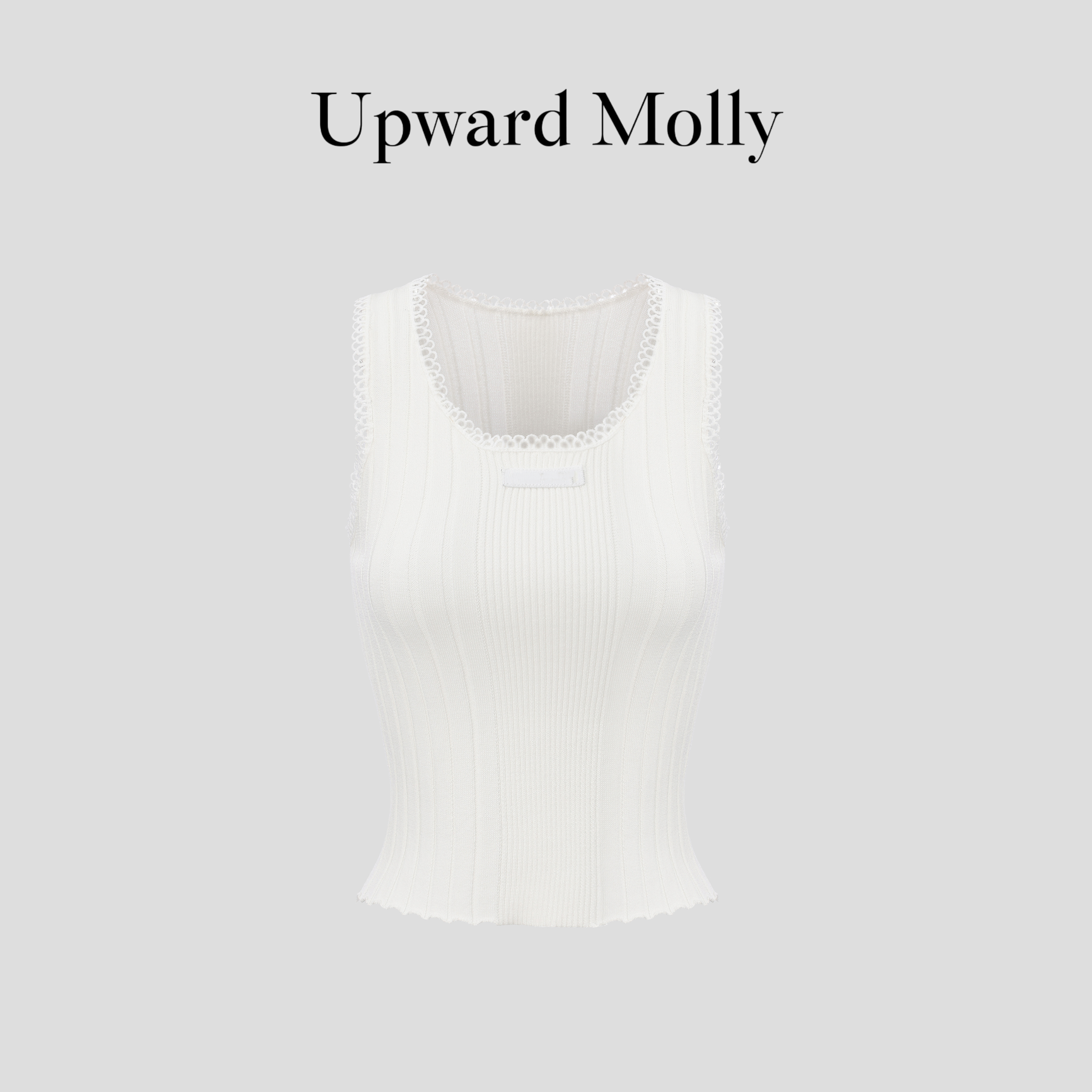 Upward Molly【内搭好手】夏季新款镂空花边针织背心