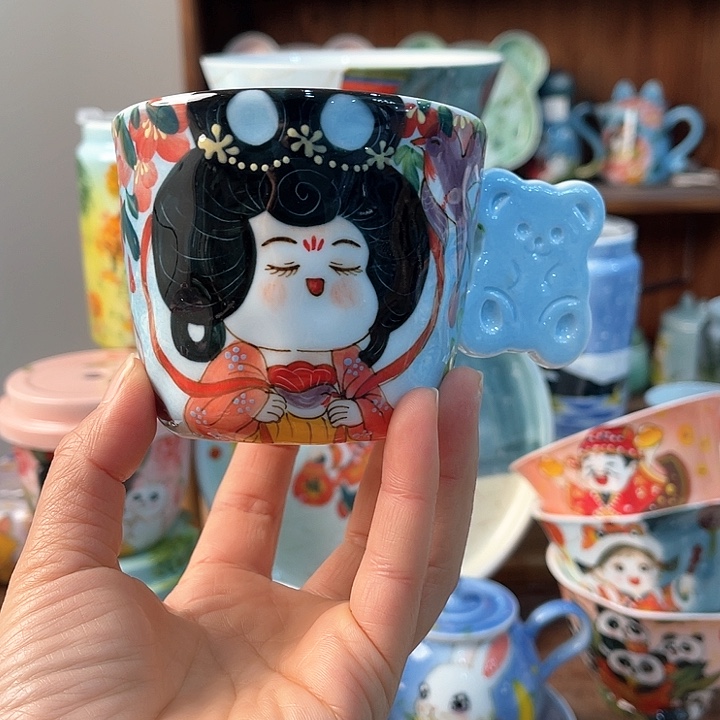 陶景德镇釉下手绘陶瓷 