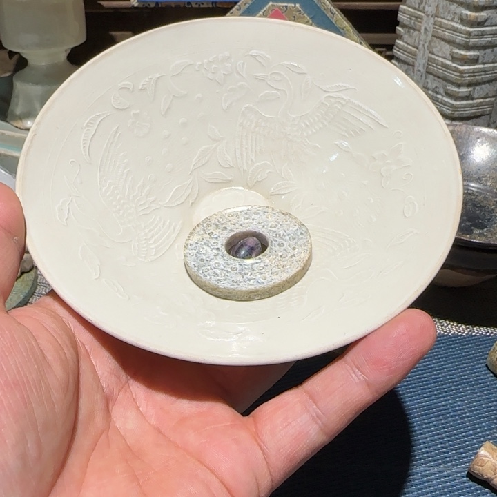 丙***引茶盏定窑茶盏全品印花