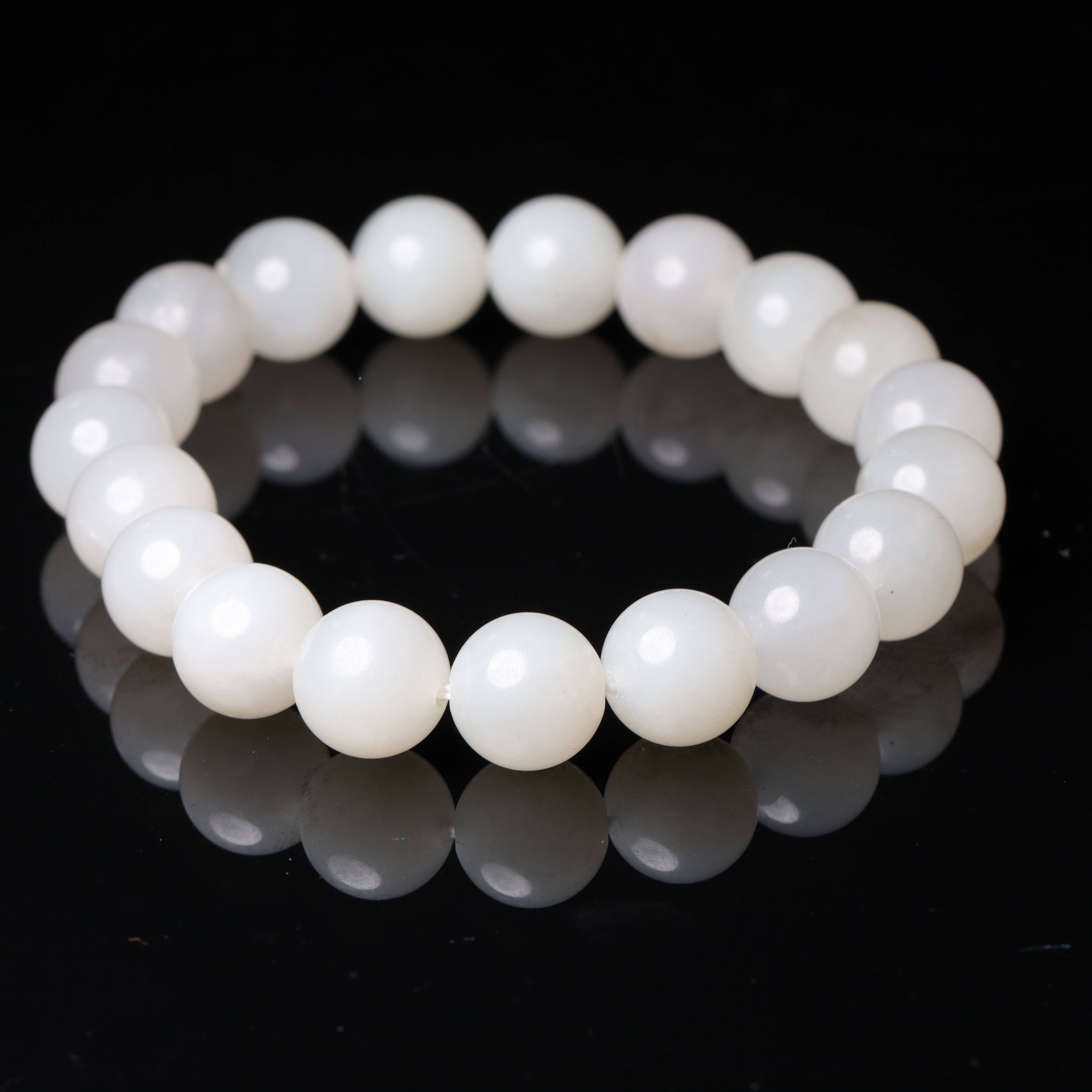 清代和田玉素珠手串-CS