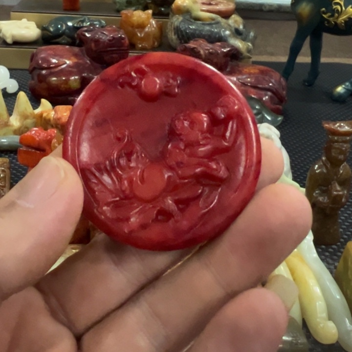 绿泥石云母质玉（岫岩玉）合金颈饰