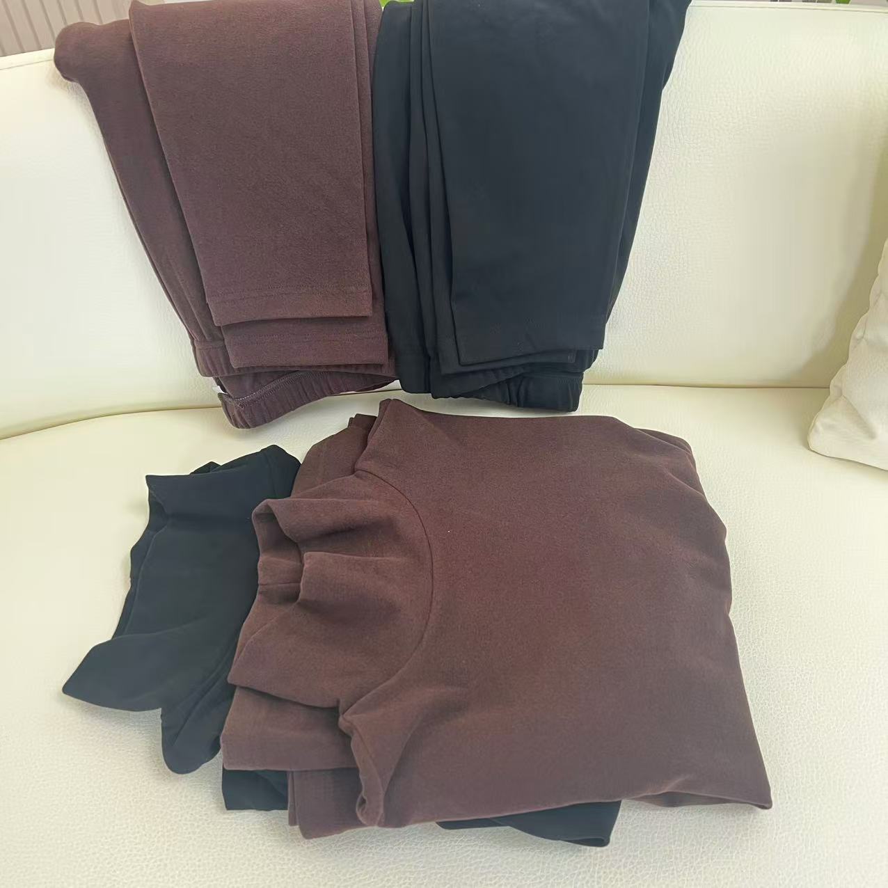 福禧·爱尼冬季新款纯色高领老粉福利保暖套装1045